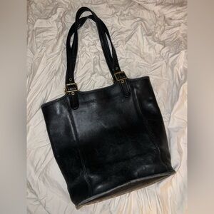 90s Vintage Leather Coach Legacy Large Shopper Bucket Shoulder Tote No 9090